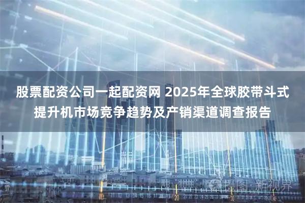 股票配资公司一起配资网 2025年全球胶带斗式提升机市场竞争趋势及产销渠道调查报告